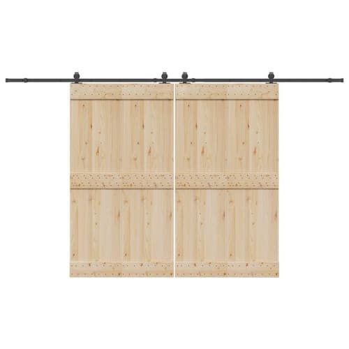 Skjutdörrsbeslag 366 cm stål svart
