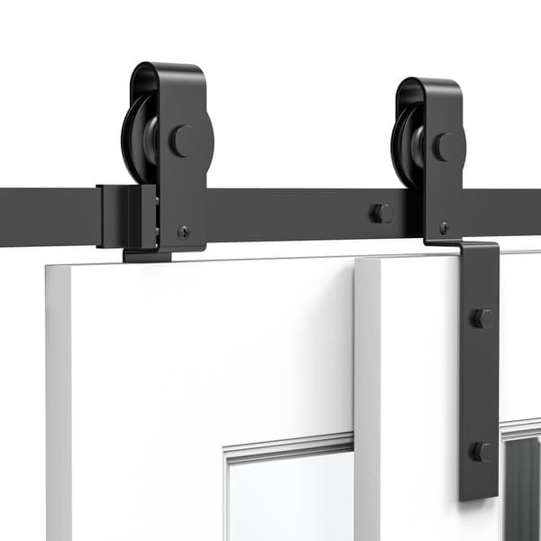 Skjutdörrssystem, 200 cm, Svart
