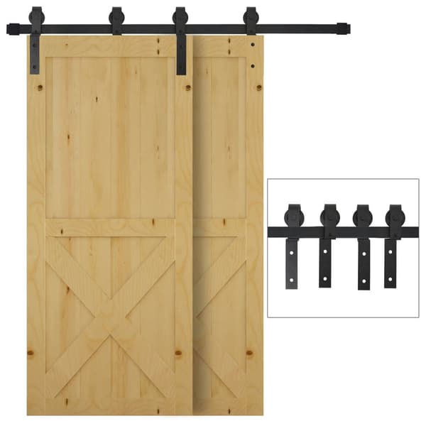 Skjutdörrssystem, 200 cm, Svart