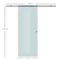 Miniatyrbild 3 av 8: Skjutdörr i glas, Aosom, 775/900/1025x2050 mm