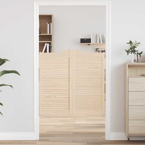 Slagdörrar lamelldesign 1-par 100x100 cm massiv trä furu