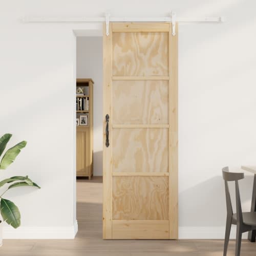skjutdörr med hårdvarusats 73.5x211 cm massivt tall, vidaXL inredningsdörr 'ORKDAL'73.5x211x4 cm massivt tall