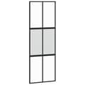 Miniatyrbild 2 av 2: Skjutdörr svart 76x205 cm härdat glas och aluminium