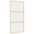 Miniatyrbild 2 av 2: Skjutdörr guld 102,5x205 cm klart ESG-glas och aluminium