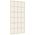 Miniatyrbild 2 av 2: Skjutdörr guld 102,5x205 cm klart ESG-glas och aluminium