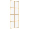 Miniatyrbild 2 av 2: Skjutdörr guld 76x205 cm klart ESG-glas och aluminium