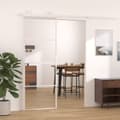Miniatyrbild 1 av 2: Skjutdörr ESG-glas och aluminium 76x205 cm vit