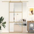Miniatyrbild 1 av 2: Skjutdörr guld 90x205 cm klart ESG-glas och aluminium