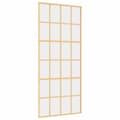Miniatyrbild 2 av 2: Skjutdörr guld 90x205 cm klart ESG-glas och aluminium