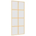 Miniatyrbild 2 av 2: Skjutdörr guld 90x205 cm frostat ESG-glas och aluminium
