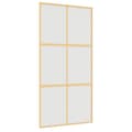 Miniatyrbild 2 av 2: Skjutdörr guld 102,5x205 cm frostat ESG-glas och aluminium