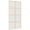 Miniatyrbild 2 av 2: Skjutdörr guld 102,5x205 cm frostat ESG-glas och aluminium