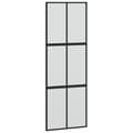 Miniatyrbild 2 av 2: Skjutdörr svart 76x205 cm härdat glas och aluminium