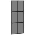 Miniatyrbild 2 av 2: Skjutdörr svart 90x205 cm härdat glas och aluminium