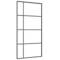 Miniatyrbild 2 av 2: Skjutdörr frostat ESG-glas och aluminium 102,5x205 cm svart