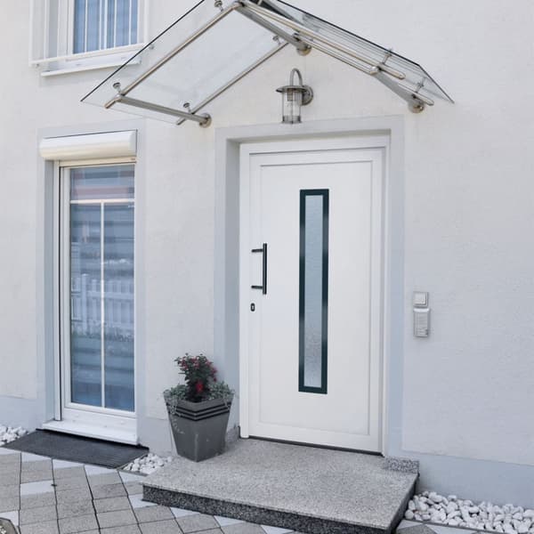 Ytterdörr vit 98x208 cm PVC
