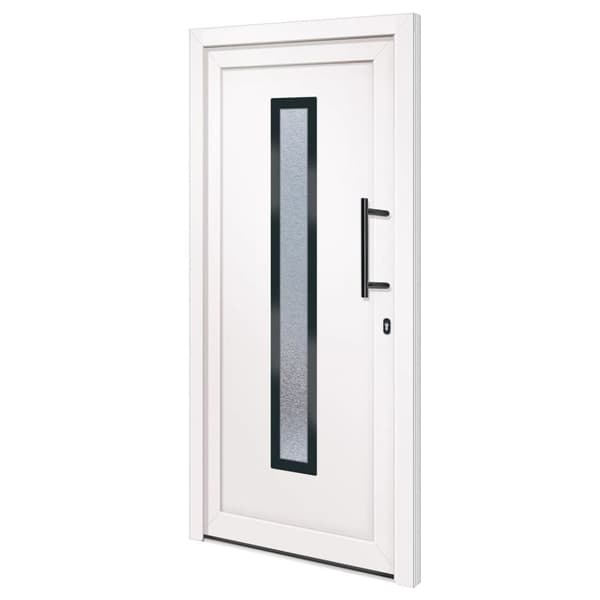 Ytterdörr vit 98x208 cm PVC