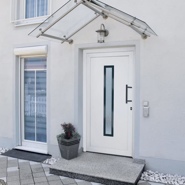 Ytterdörr vit 98x208 cm PVC