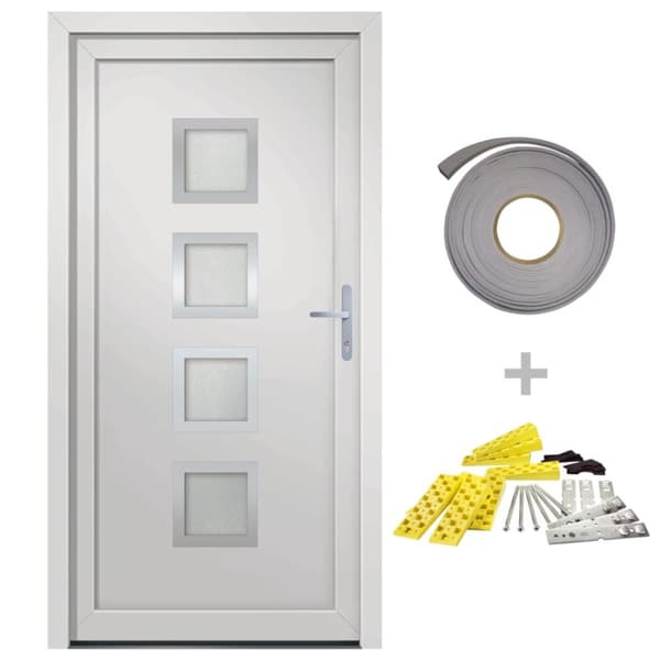 Ytterdörr vit 98x208 cm PVC