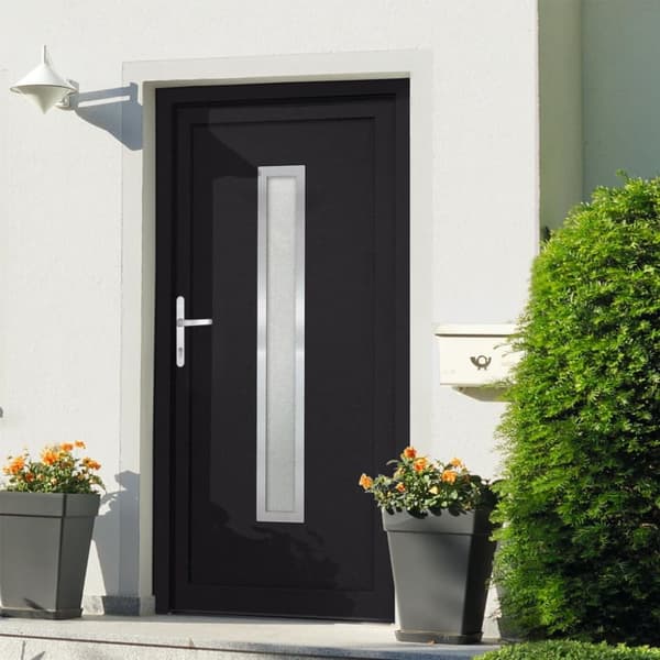 Ytterdörr antracit 98x190 cm PVC
