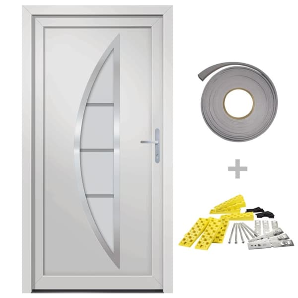 Ytterdörr vit 88x200 cm PVC