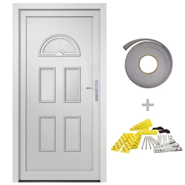 Ytterdörr vit 98x198 cm PVC