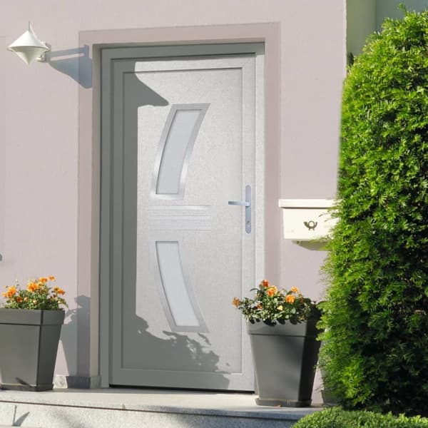 Ytterdörr vit 98x208 cm PVC
