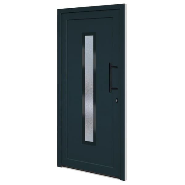 Ytterdörr antracit 98x208 cm PVC
