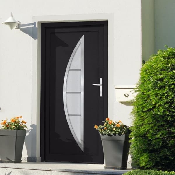 Ytterdörr antracit 98x200 cm PVC