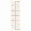 Miniatyrbild 2 av 2: Skjutdörr guld 76x205 cm klart ESG-glas och aluminium