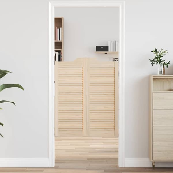 Slagdörrar lamelldesign 1-par 100x80 cm massiv trä furu