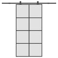 Miniatyrbild 1 av 2: Skjutdörr med hårdvara 102,5x205 cm ESG-glas och aluminium
