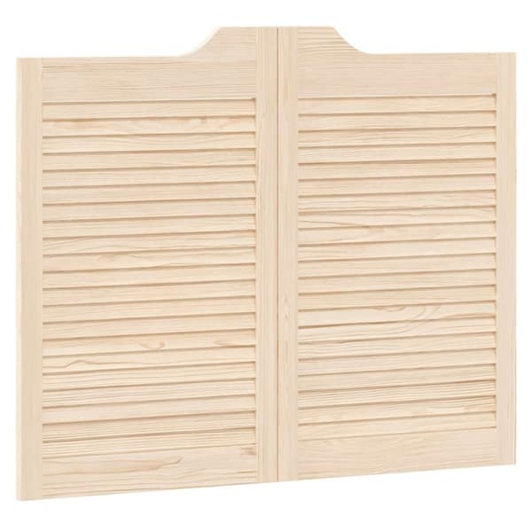 Slagdörrar lamelldesign 1-par 80x100 cm massiv trä furu