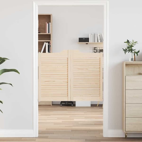 Slagdörrar lamelldesign 1-par 80x100 cm massiv trä furu