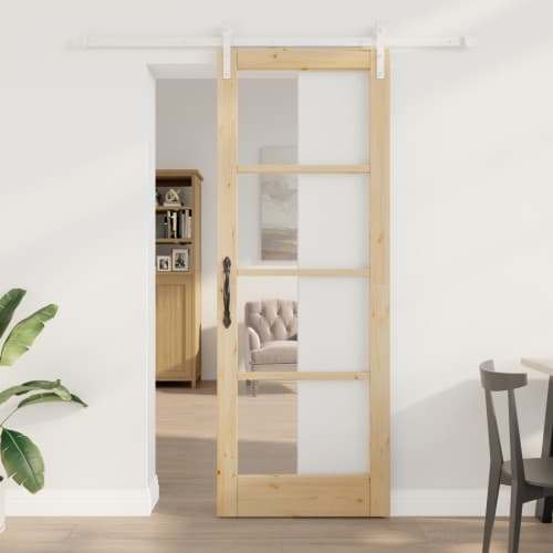Skjutdörr med beslagset 'ORKDAL'Massivt trä & glas