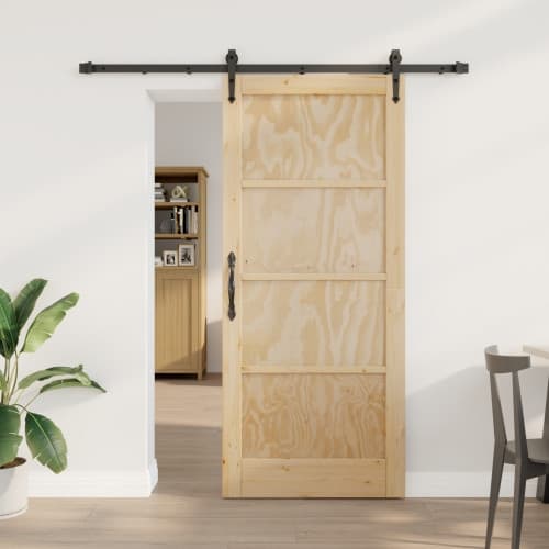 skjutdörr med beslagset 86x198.5 cm Massivt tallträ, vidaXL inredningsdörr 'ORKDAL'86x198.5x4 cm Massivt tallträ