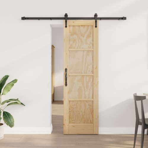 Skjutdörr med hårdvarusats 61x198.5 cm Massivt tallträ, vidaXL Inredningsdörr "ORKDAL" 61x198.5 cm Massivt tallträ
