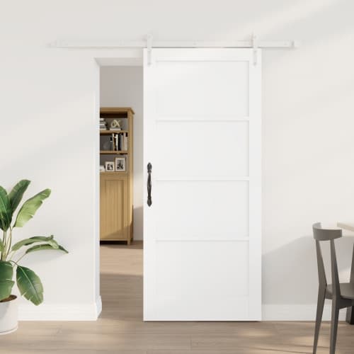 skjutdörr med hårdsats vit 78x202 cm solidt trä furu, vidaXL inredningsdörr 'ORKDAL'vit 78x202x4 cm solidt trä furu