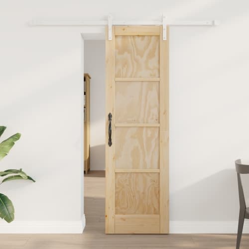 Gliddörr med hårdvarusats 61x198.5 cm Massivt tallträ, vidaXL Inredningsdörr 'ORKDAL'61x198.5 cm Massivt tallträ