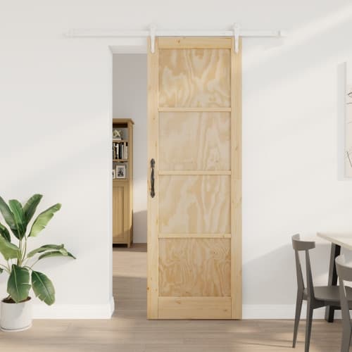 Skjutdörr med mekanikset 78x232 cm Massivt tallträ