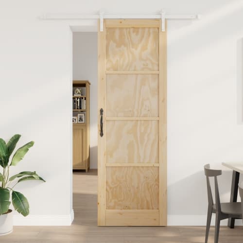 skjutdörr med hårdvarusats 78x232 cm Massivt tallträ, vidaXL Inomhusdörr ‘ORKDAL’ 78x232x4 cm Massivt tallträ