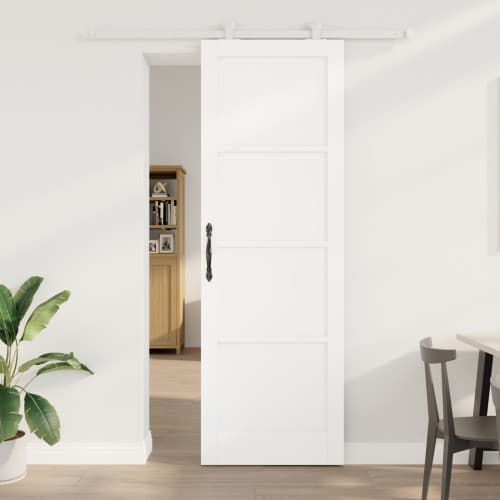 skjutdörr med beslagset Vit 78x232 cm Massiv trädfuru, vidaXL Inredningsdörr 'ORKDAL'Vit 78x232x4 cm Massiv trädfuru