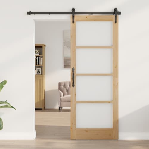 Inredningsdörr med glas "ORKDAL" 78x202x4 cm Massivt trä furu