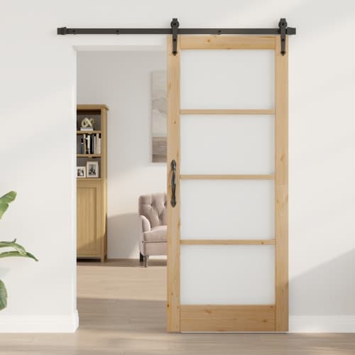 Inomhusdörr med glas "ORKDAL" 83x202x4 cm Massivt tallträ