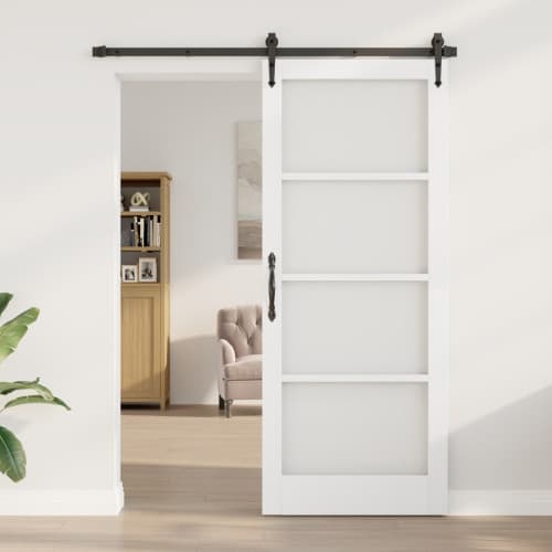 Inredningsdörr med glas "ORKDAL" Vit 86x211x4 cm