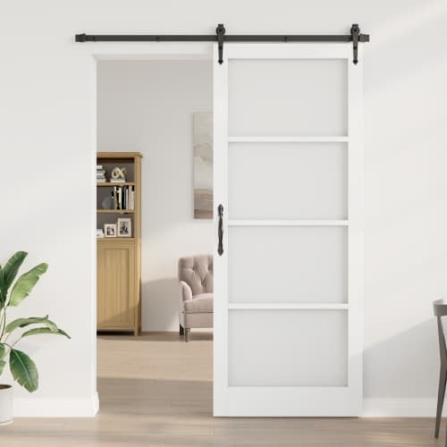 Inredningsdörr med glas "ORKDAL" Vit 93x232x4 cm