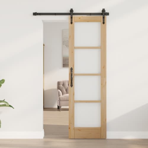 Inomhus dörr med glas "ORKDAL" 61x198,5x4 cm Massivt trä furu