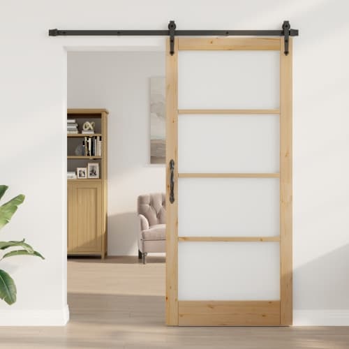 Innedörr med Glas "ORKDAL" 93x211x4 cm Massivt Trä Furu