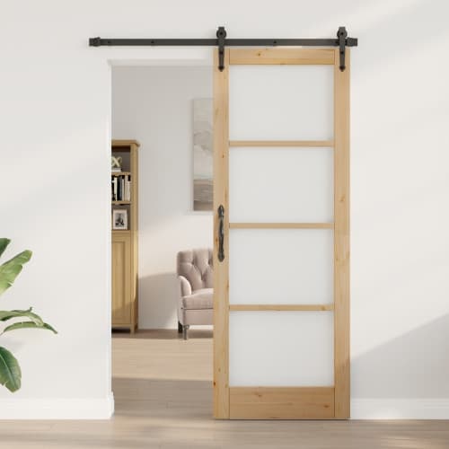Innedörr med Glas "ORKDAL" 78x211x4 cm Massivt Trä Furu