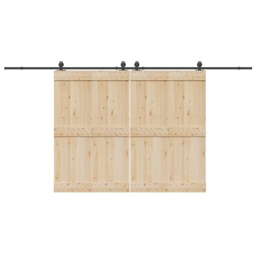 Skjutdörrsbeslag 427 cm stål svart